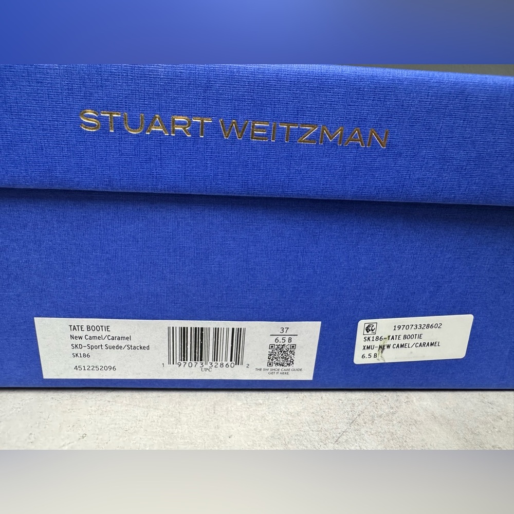 NIB- Stuart Weitzman Tate Tan Suede Ankle Booties - Picture 8 of 8